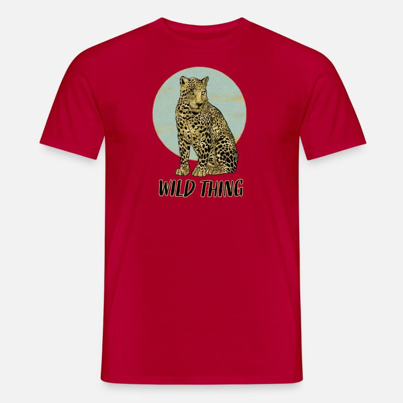 Wild Thing mit Leopard - Männer T-Shirt - Rot