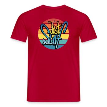 Just Surf - Männer T-Shirt - Rot - Vorne - AI Model Male 178 dark (178cm)
