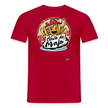 Mexikanische Pommes mit Cinco de Majonäse - Männer T-Shirt - Rot - Vorne - AI Model Male 178 dark (178cm)