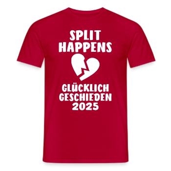 Geschieden Spruch Scheidung Geschenk - Männer T-Shirt - Rot - Vorne - AI Model Male 178 dark (178cm)