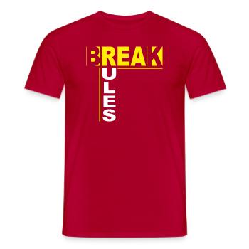 Regeln für Pausen - Männer T-Shirt - Rot - Vorne - AI Model Male 178 dark (178cm)