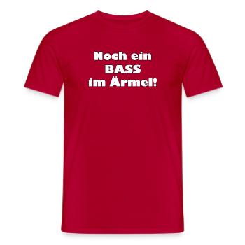 Another bass in the sleeve! - Men's T-Shirt - red - Front - AI Model Male 178 dark (178cm)