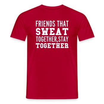 Fitness - Men's T-Shirt - red - Front - AI Model Male 178 dark (178cm)