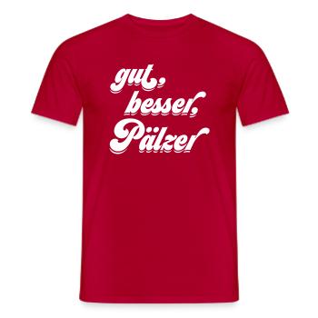 gut, besser, Pälzer - Männer T-Shirt - Rot - Vorne - AI Model Male 178 dark (178cm)