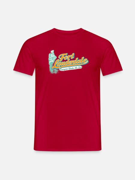 Fort Lauderdale Retro Unter der Sonne - Männer T-Shirt - Rot