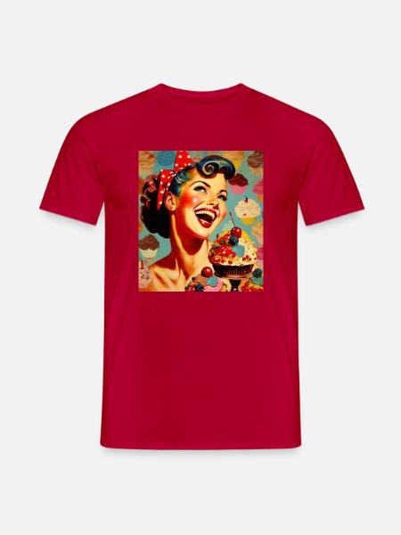 Style rétro des années 50 - T-shirt homme - rouge