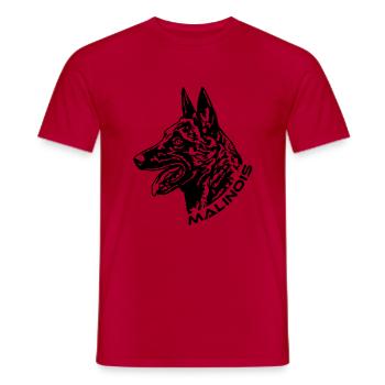 490 Malinois - T-shirt homme - rouge - Devant - AI Model Male 178 dark (178cm)