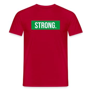 Strong - Männer T-Shirt - Rot - Vorne - AI Model Male 178 dark (178cm)