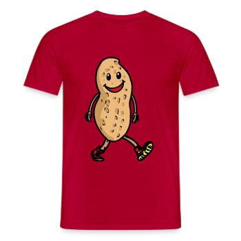 Erdnuss Erdnüsse Nuss Nüsse Speise Kind nett - Männer T-Shirt - Rot - Vorne - AI Model Male 178 dark (178cm)