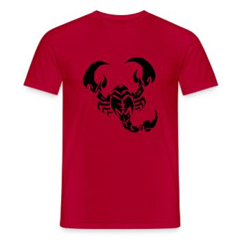 skorpion - Männer T-Shirt - Rot - Vorne - AI Model Male 178 dark (178cm)