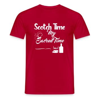 Scotch Time Design - Männer T-Shirt - Rot - Vorne - AI Model Male 178 dark (178cm)