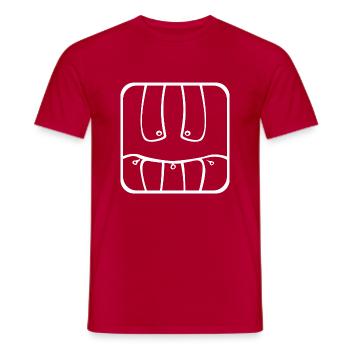 13 Kin Maya Voyageur WHT - Männer T-Shirt - Rot - Vorne - AI Model Male 178 dark (178cm)