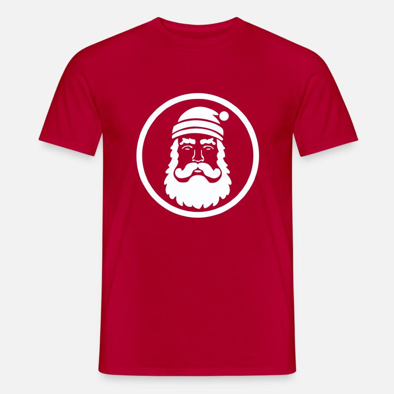 Festliches Weihnachtsmann-Bild - Männer T-Shirt - Rot