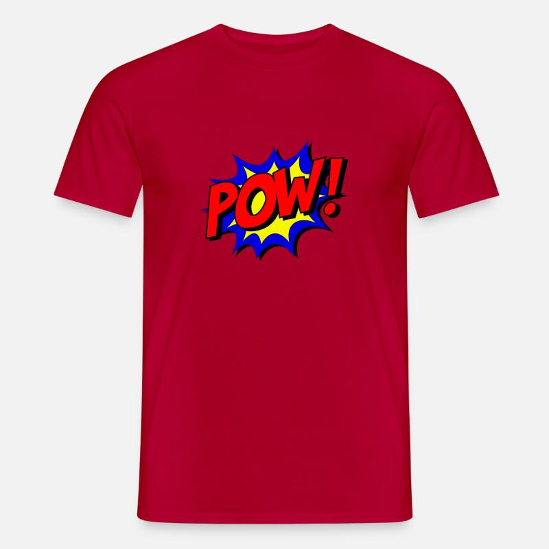 POW Design Superheld - Männer T-Shirt - Rot