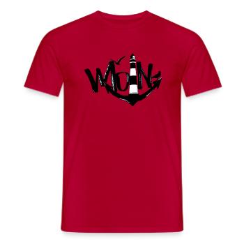 MoinMoin - Men's T-Shirt - red - Front - AI Model Male 178 dark (178cm)