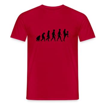soccer player soccer football team5 - Men's T-Shirt - red - Front - AI Model Male 178 dark (178cm)