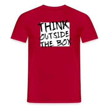Motivation - Sortir des sentiers battus - T-shirt homme - rouge - Devant - AI Model Male 178 dark (178cm)