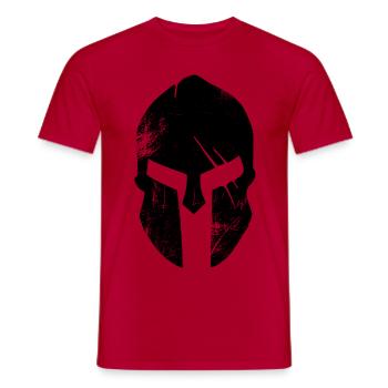 Sparta/ Spartaner Helm/ Spartaner/ Spartan Helmet - Männer T-Shirt - Rot - Vorne - AI Model Male 178 dark (178cm)