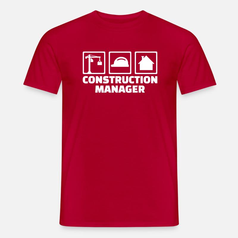 Bauleiter - Männer T-Shirt - Rot
