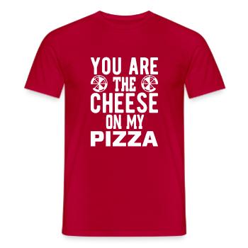 You Are The Cheese On My Pizza - Männer T-Shirt - Rot - Vorne - AI Model Male 178 dark (178cm)