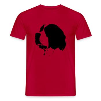 Sankt Bernhard - Männer T-Shirt - Rot - Vorne - AI Model Male 178 dark (178cm)