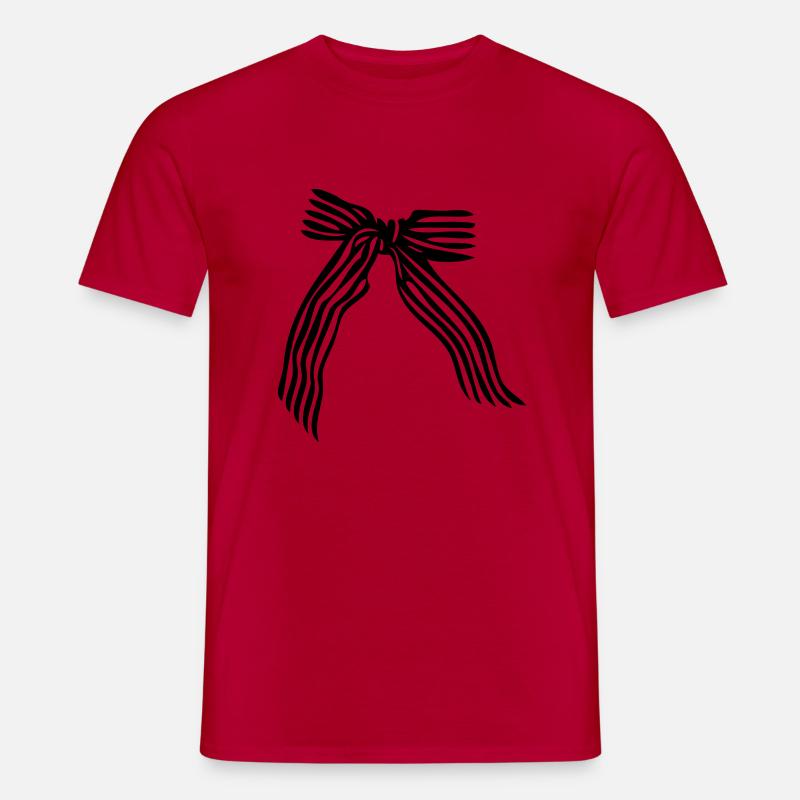 Streifen-Muster Band - Männer T-Shirt - Rot
