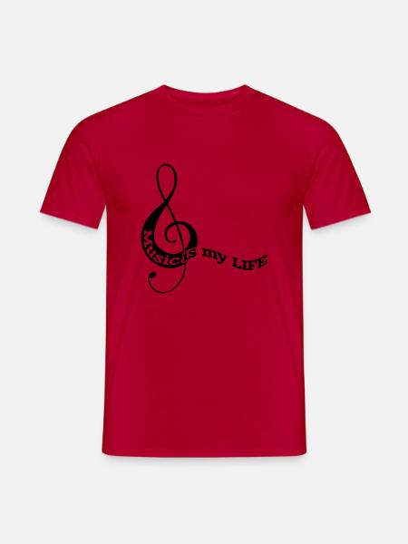 musiknote03 - Männer T-Shirt - Rot
