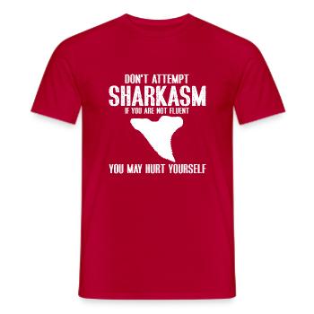 Paleontologist Designs Fossil Hunter Student - Men's T-Shirt - red - Front - AI Model Male 178 dark (178cm)