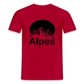 climbing - Men's T-Shirt - red - Front - AI Model Male 178 dark (178cm)