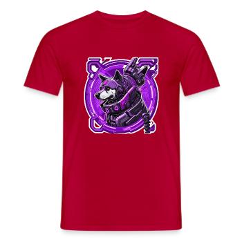Roboterhund ist hinter dir her - Männer T-Shirt - Rot - Vorne - AI Model Male 178 dark (178cm)