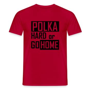 Polka hard or go home - Men's T-Shirt - red - Front - AI Model Male 178 dark (178cm)