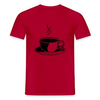Coffee Cup Icon - Men's T-Shirt - red - Front - AI Model Male 178 dark (178cm)