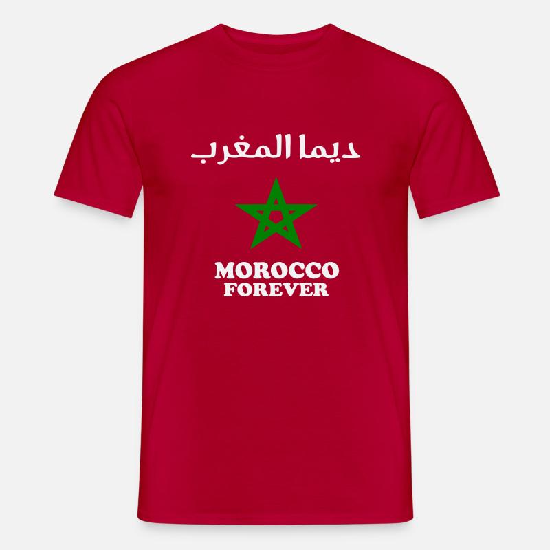 Maroc - Marokko - Morocco Forever - Männer T-Shirt - Rot