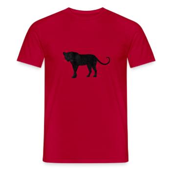 La panthère noire :) - T-shirt homme - rouge - Devant - AI Model Male 178 dark (178cm)