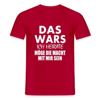 Das wars ich heirate - Männer T-Shirt - Rot - Vorne - AI Model Male 178 dark (178cm)