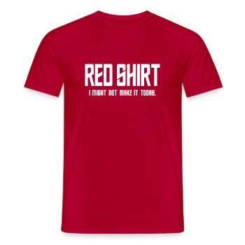 CHEMISE ROUGE JE NE POURRAIS PAS LE FAIRE AUJOURD’HUI NERD CADEAU - T-shirt homme - rouge - Devant - AI Model Male 178 dark (178cm)