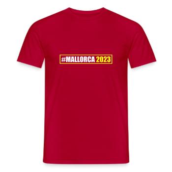 Mallorca 2023 - Männer T-Shirt - Rot - Vorne - AI Model Male 178 dark (178cm)