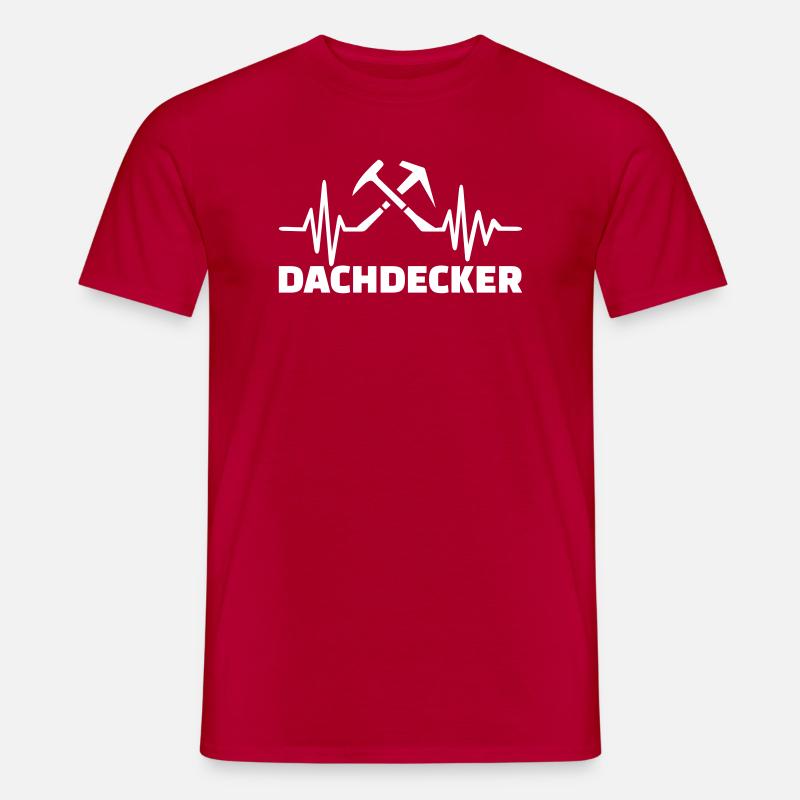 Dachdecker - Männer T-Shirt - Rot