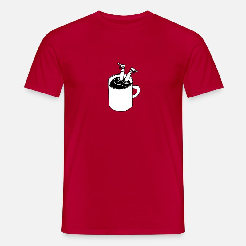coffee addict - Männer T-Shirt - Rot