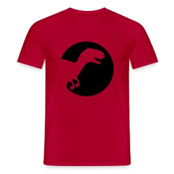 dino_rex_logo_f1 - T-shirt homme - rouge - Devant - AI Model Male 178 dark (178cm)