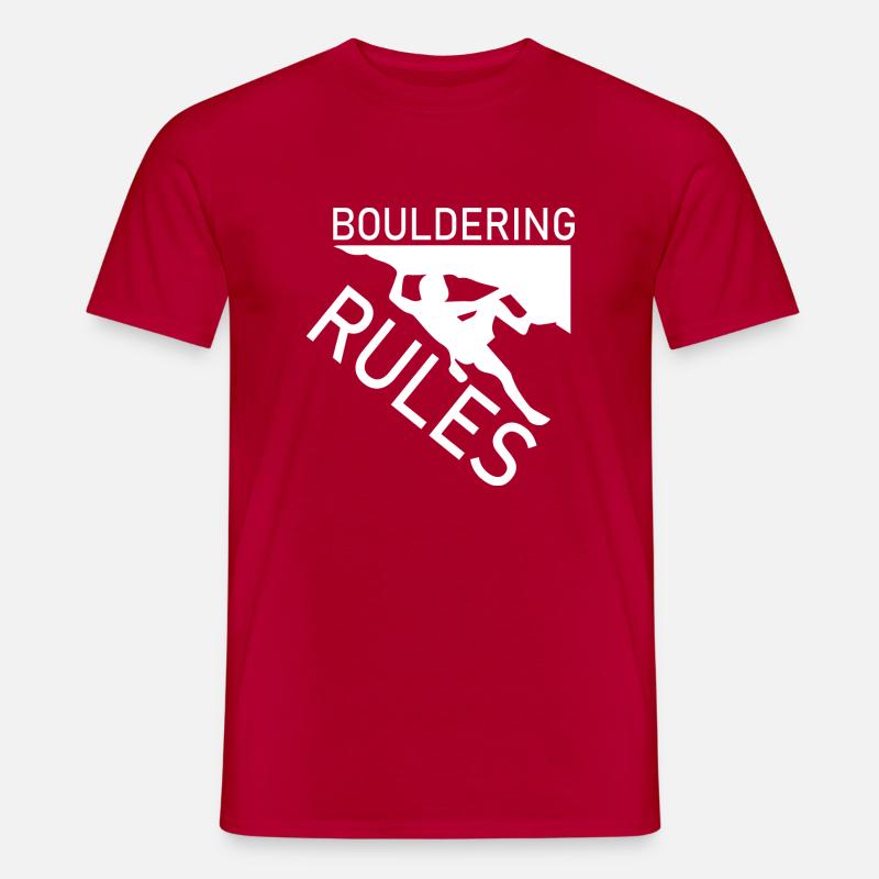 Bouldern Klettern Climbing - Männer T-Shirt - Rot