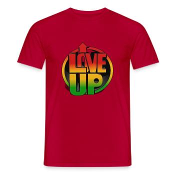 LOVE UP - T-shirt homme - rouge - Devant - AI Model Male 178 dark (178cm)
