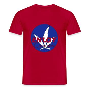 PROFITEZ DU CANNABIS - T-shirt homme - rouge - Devant - AI Model Male 178 dark (178cm)