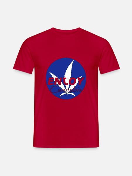 ENJOY CANNABIS - Men's T-Shirt - red