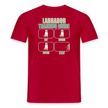 Labrador training guide - funny shirt dog training - Männer T-Shirt - Rot - Vorne - AI Model Male 178 dark (178cm)