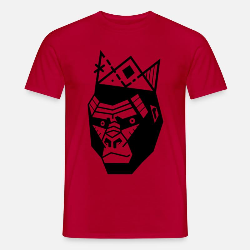 Affe König Gorilla - Männer T-Shirt - Rot