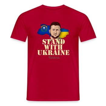 Ukraine Nevada Selenskyj - Männer T-Shirt - Rot - Vorne - AI Model Male 178 dark (178cm)