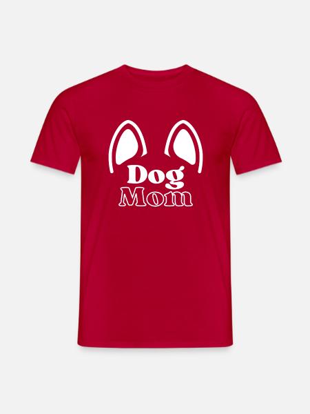 Dog Mom - Men's T-Shirt - red