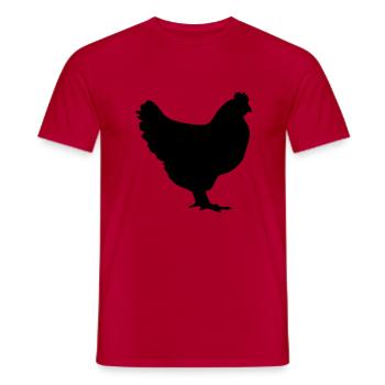poulet - T-shirt homme - rouge - Devant - AI Model Male 178 dark (178cm)
