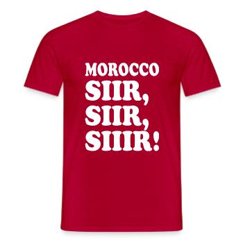 Maroc - T-shirt homme - rouge - Devant - AI Model Male 178 dark (178cm)